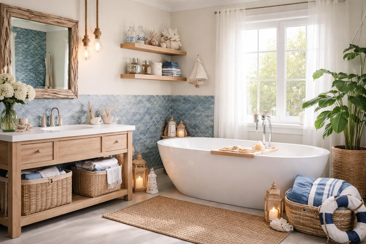 Conseils pour une décoration de salle de bain de style marin