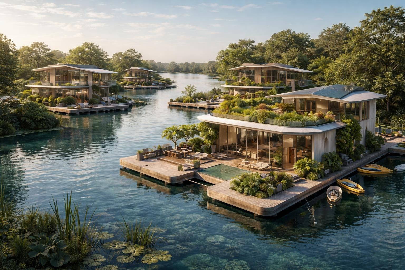 découvrez la construction flottante, l'habitat innovant de demain sur l'eau, alliant écologie, confort et modernité pour un mode de vie durable et harmonieux.