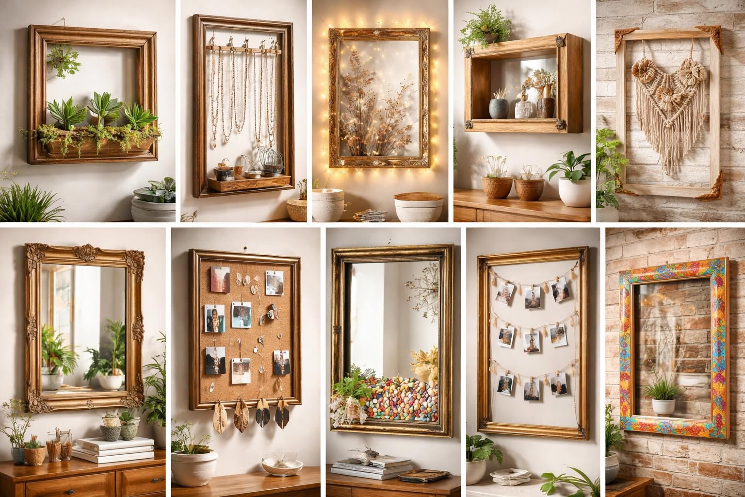 découvrez 10 idées originales et créatives pour transformer un cadre en élément déco unique. inspirez-vous pour personnaliser votre intérieur avec style et imagination.