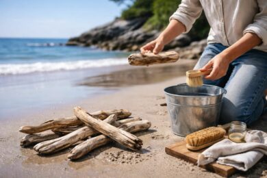 découvrez où dénicher du bois flotté et apprenez les meilleures méthodes pour le nettoyer afin de l'utiliser dans vos projets déco diy nature.