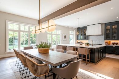 Découvrez comment la poutre peinte en taupe transforme votre intérieur