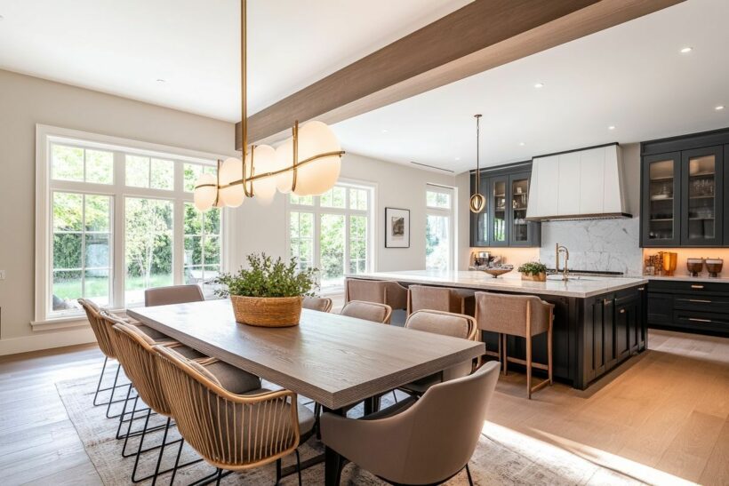 Découvrez comment la poutre peinte en taupe transforme votre intérieur