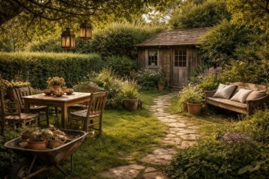 découvrez nos conseils pour réussir une déco de jardin rustique et donner à votre extérieur un charme d'antan chaleureux et authentique.