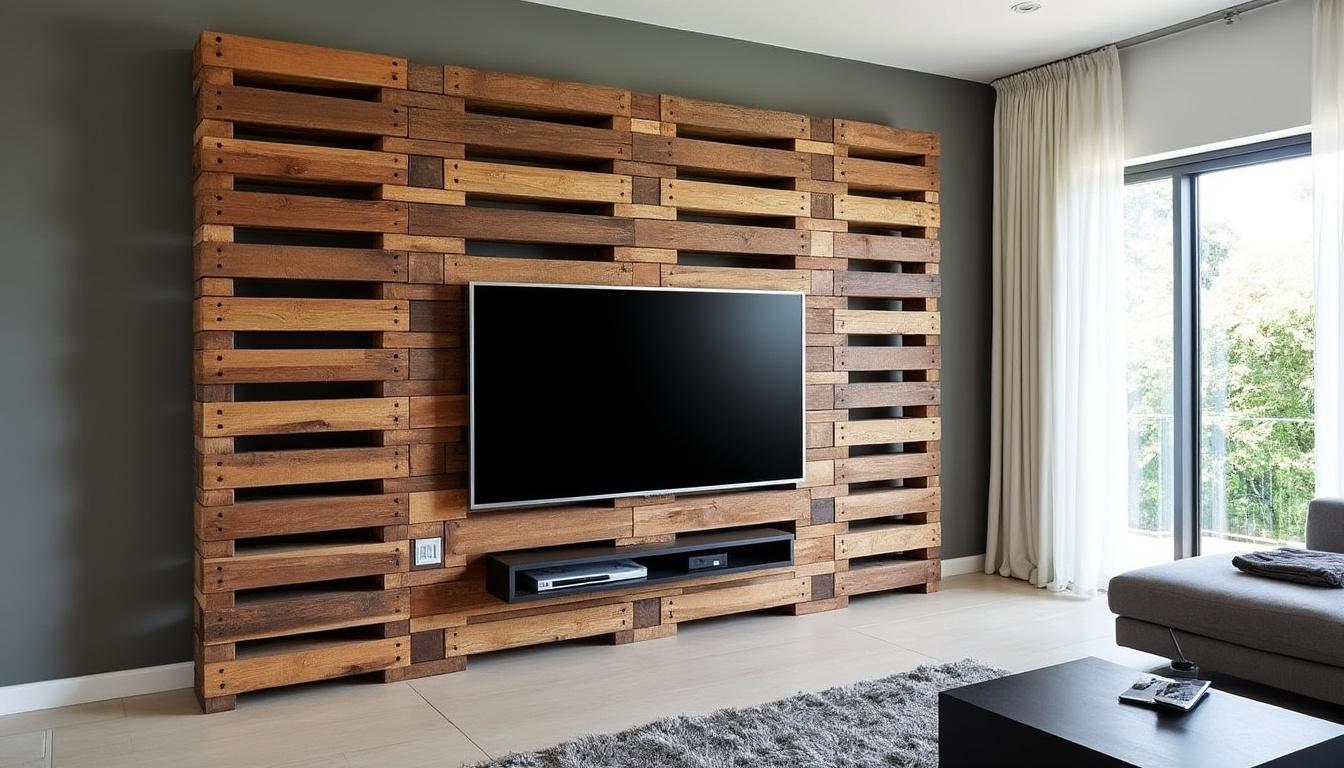 découvrez nos astuces pour concevoir un mur tv en palette noire qui apportera une touche moderne et élégante à votre salon. transformez votre espace avec style grâce à des conseils pratiques et des inspirations déco.