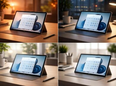 découvrez comment simuler différentes ambiances d'éclairage directement sur une tablette tactile microsoft pour un rendu réaliste et interactif.