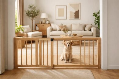 découvrez où trouver une barrière pour chien élégante qui s'intègre parfaitement à votre décoration intérieure, alliant style et fonctionnalité pour votre maison.