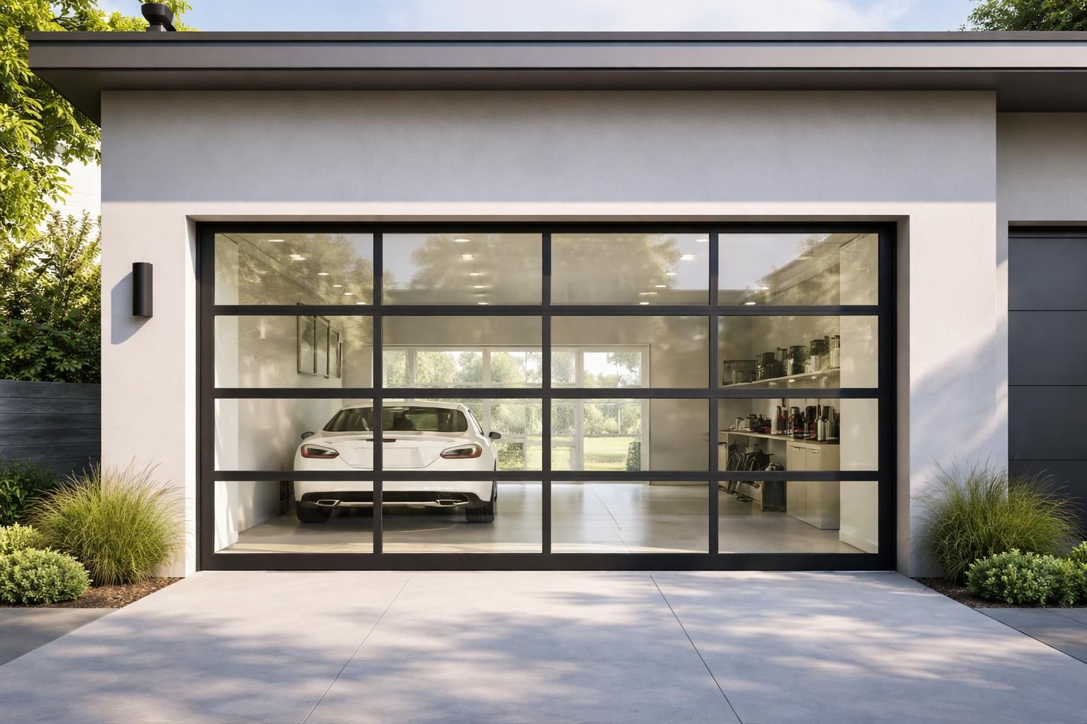 Porte de garage vitrée : alliez design et lumière pour votre box