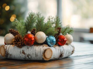 Que faire avec des rondins de bois pour Noël : 10 idées de décorations originales