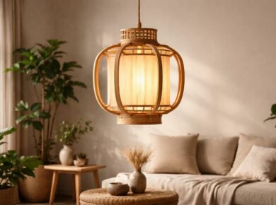 découvrez notre suspension lanterne en bois, le luminaire parfait pour créer une ambiance cosy et zen dans votre intérieur.