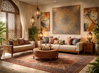 découvrez comment décorer votre salon avec style grâce à un tableau oriental moderne, alliant élégance et ambiance chaleureuse pour un intérieur unique.