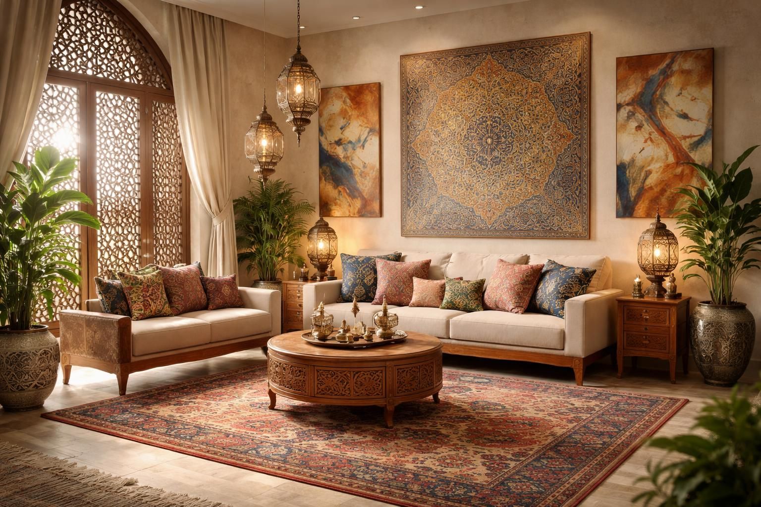 Tableau oriental moderne : comment décorer son salon avec style ?