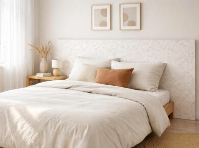 découvrez notre tuto simple pour créer une tête de lit en osb peint, alliant design moderne et économie. parfait pour personnaliser votre chambre facilement et à petit prix.