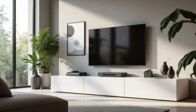 découvrez le kikua, un meuble tv blanc brillant de 130 cm qui transformera votre salon. alliant élégance et fonctionnalité, il offre des rangements astucieux et un design moderne. parfait pour sublimer votre espace de vie tout en gardant vos accessoires organisés.