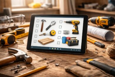 découvrez une checklist pratique des outils et matériaux indispensables pour vos travaux, optimisée pour une utilisation sur tablette windows 10.