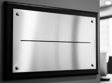 plaque professionnelle diy
